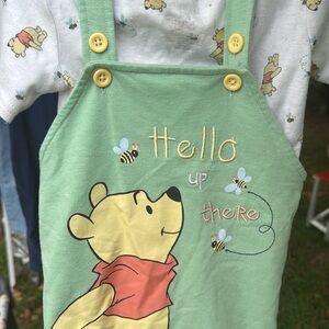 Green Winnie the Pooh Overalls